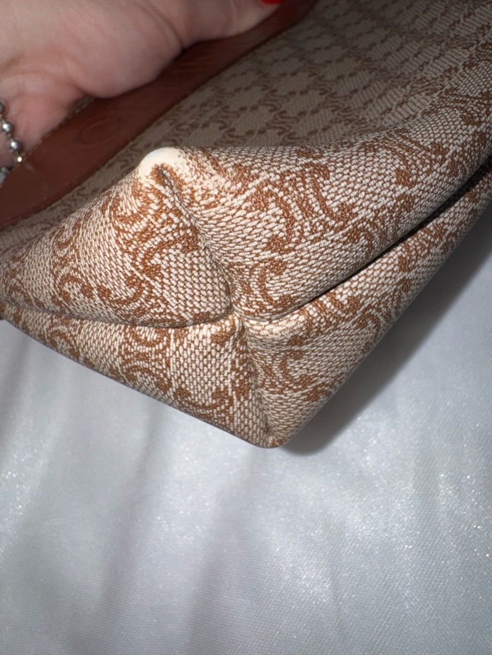 Vintage Celine macadam pvc Leather-Trim Monogram Pouch - Picture 5 of 11